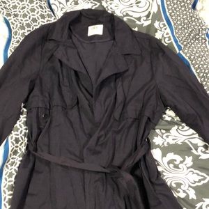ZARA Girls’ Navy Wrap-Style Jacket